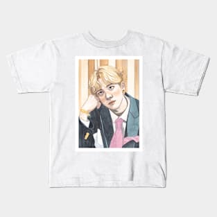 Jung Yunho ATEEZ Watercolour Painting Kids T-Shirt